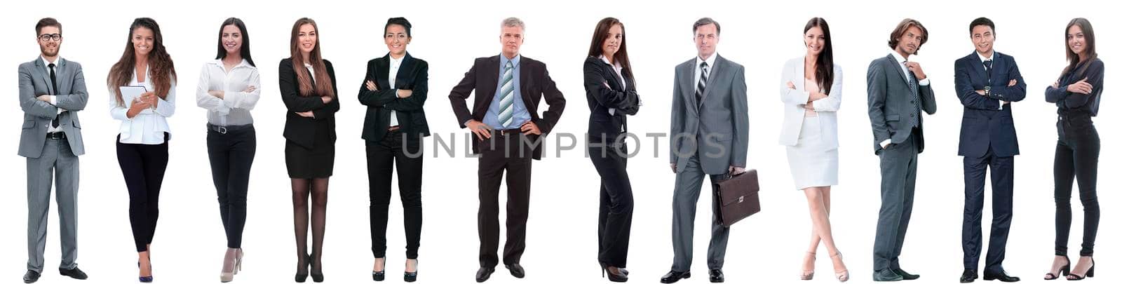 group of successful business people isolated on white by asdf
