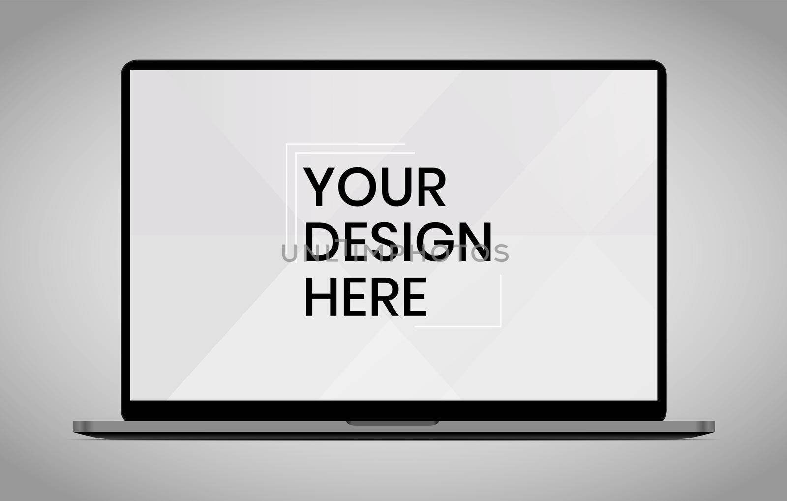 smartphone screen on white background mock up. Phone modern screen design. mock up isolated on gray background PSD. Save with clipping path.