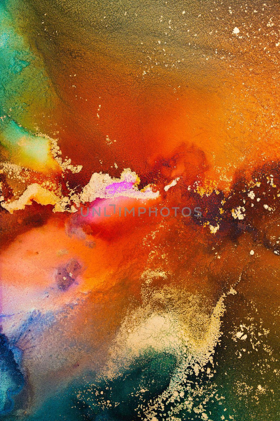 Marble ink abstract art from exquisite original painting for abstract background . Painting was painted on high quality paper texture to create smooth marble background pattern of ombre alcohol ink .