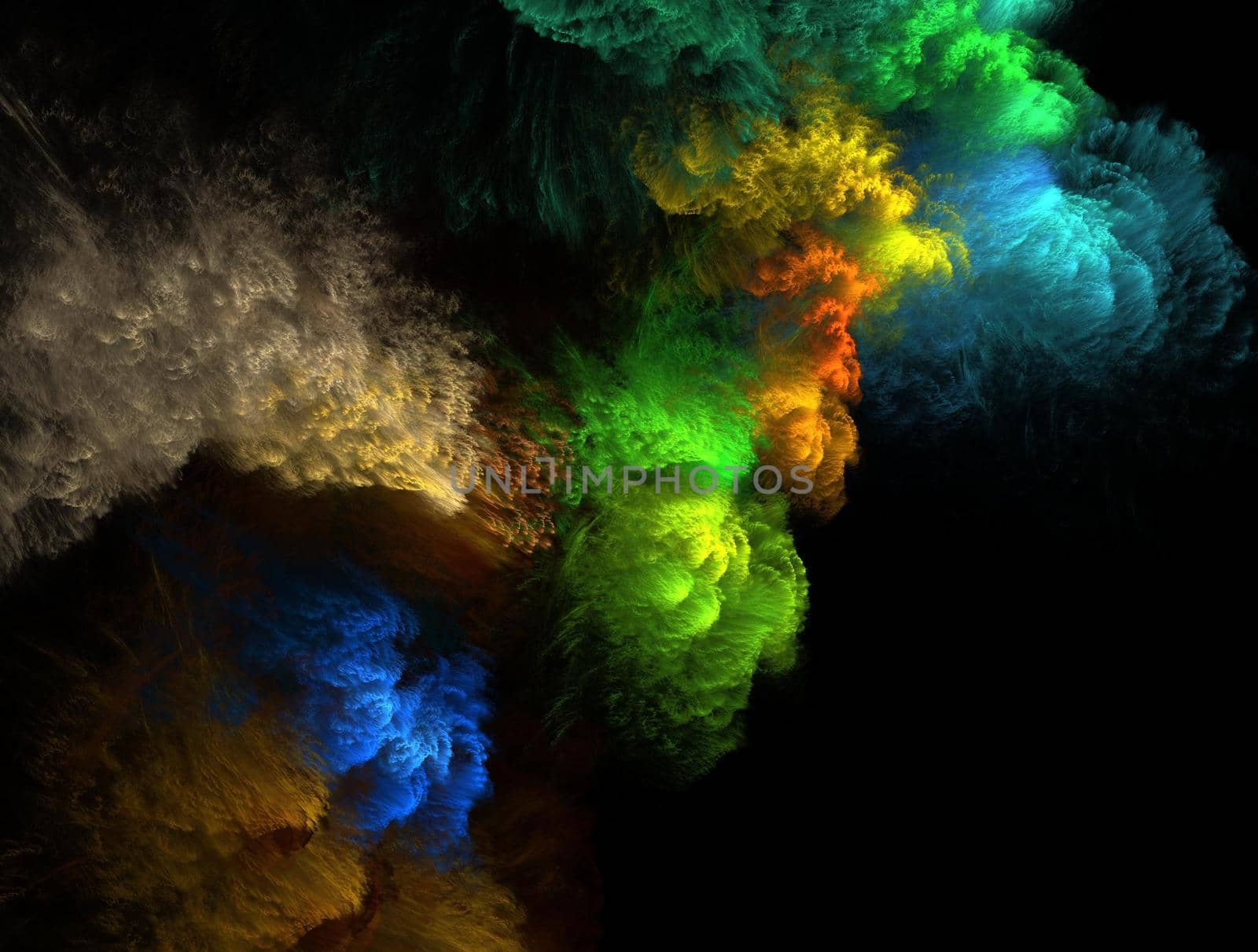 Imaginatory lush fractal texture image abstract background