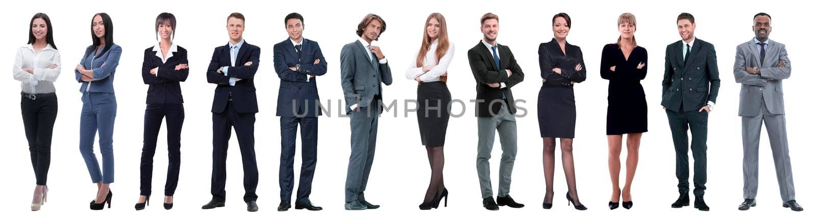 group of successful business people isolated on white by asdf