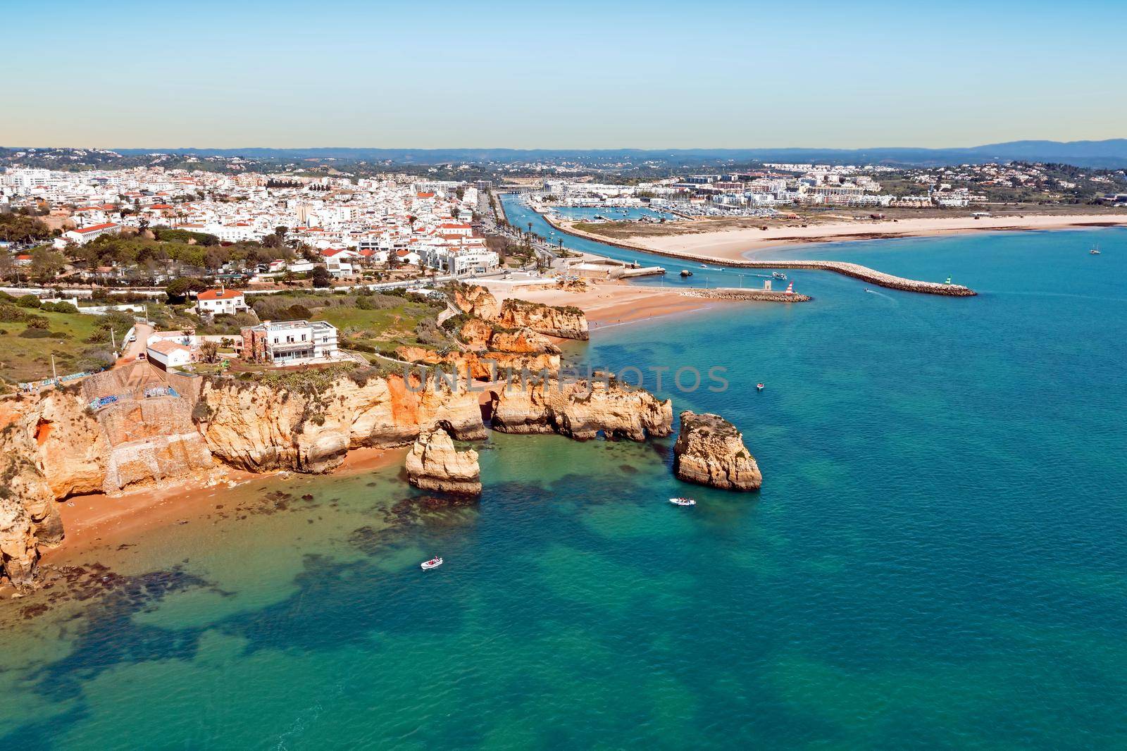 Aerial from Lagos in the Algarve Portugal by devy