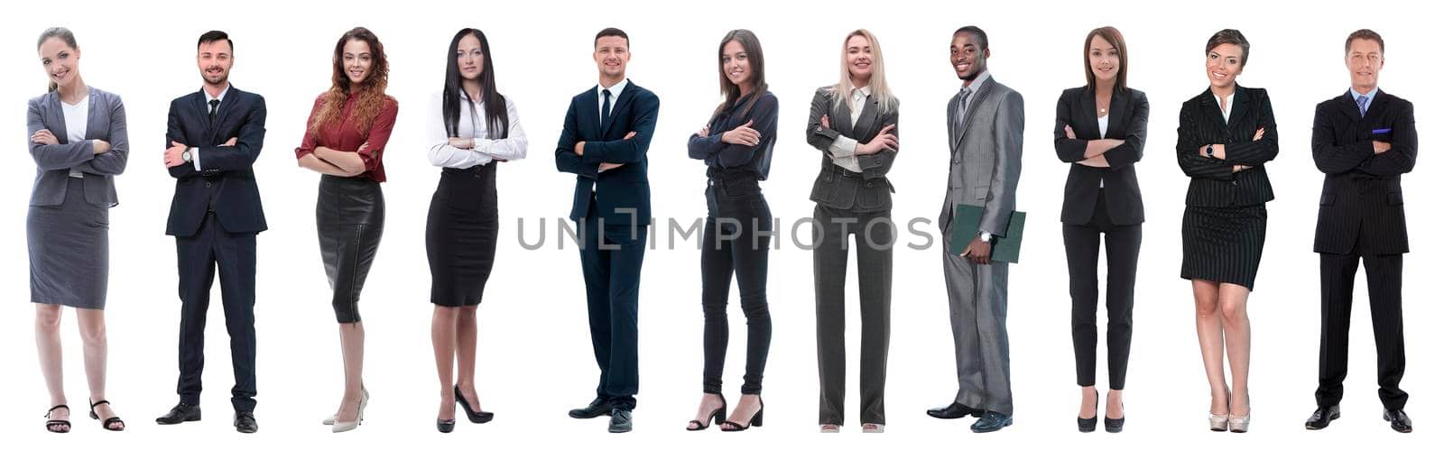 Large group of business people. Isolated over white. by asdf