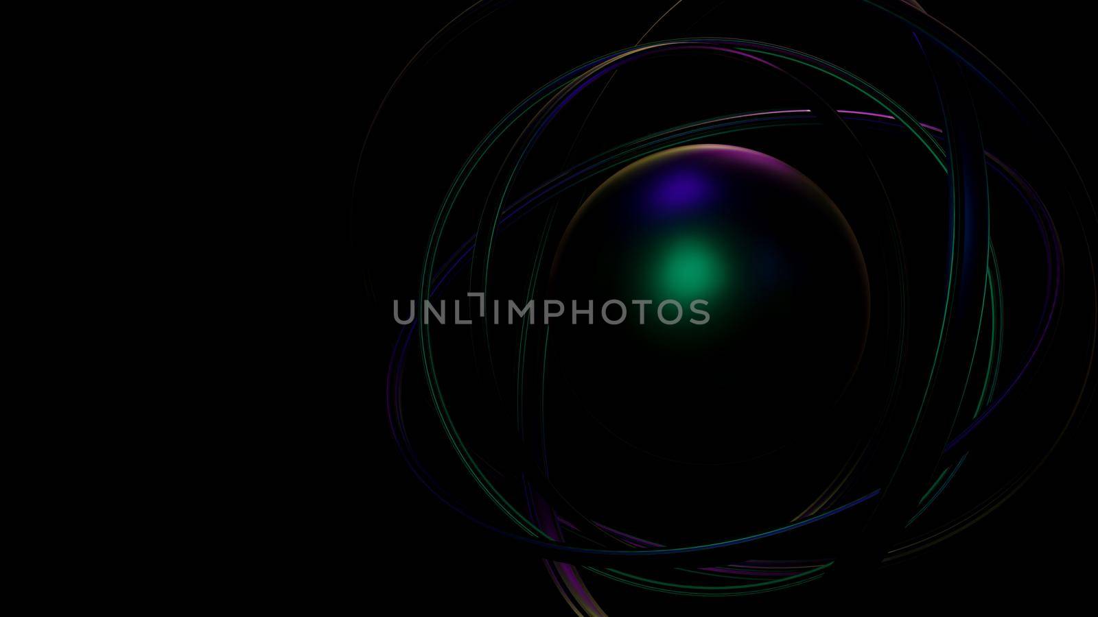 Luxurious And Elegant Abstract Circles Neon Trendy BluePurple Banner Background 3D