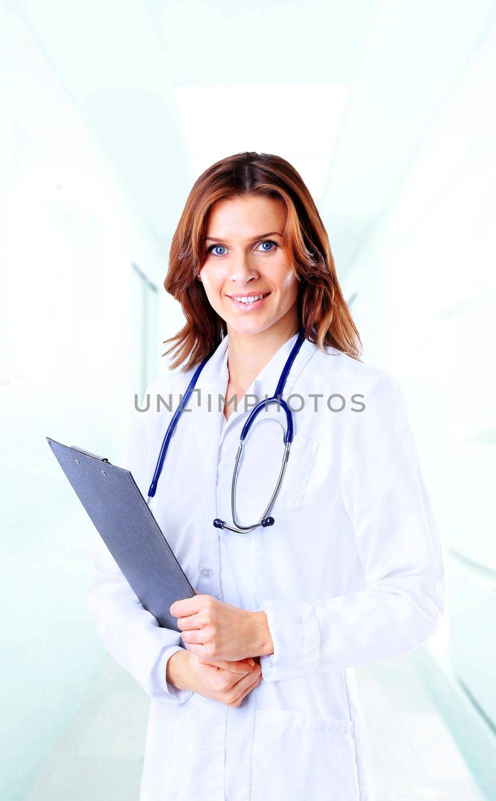 Smiling medical woman doctor at Hospital