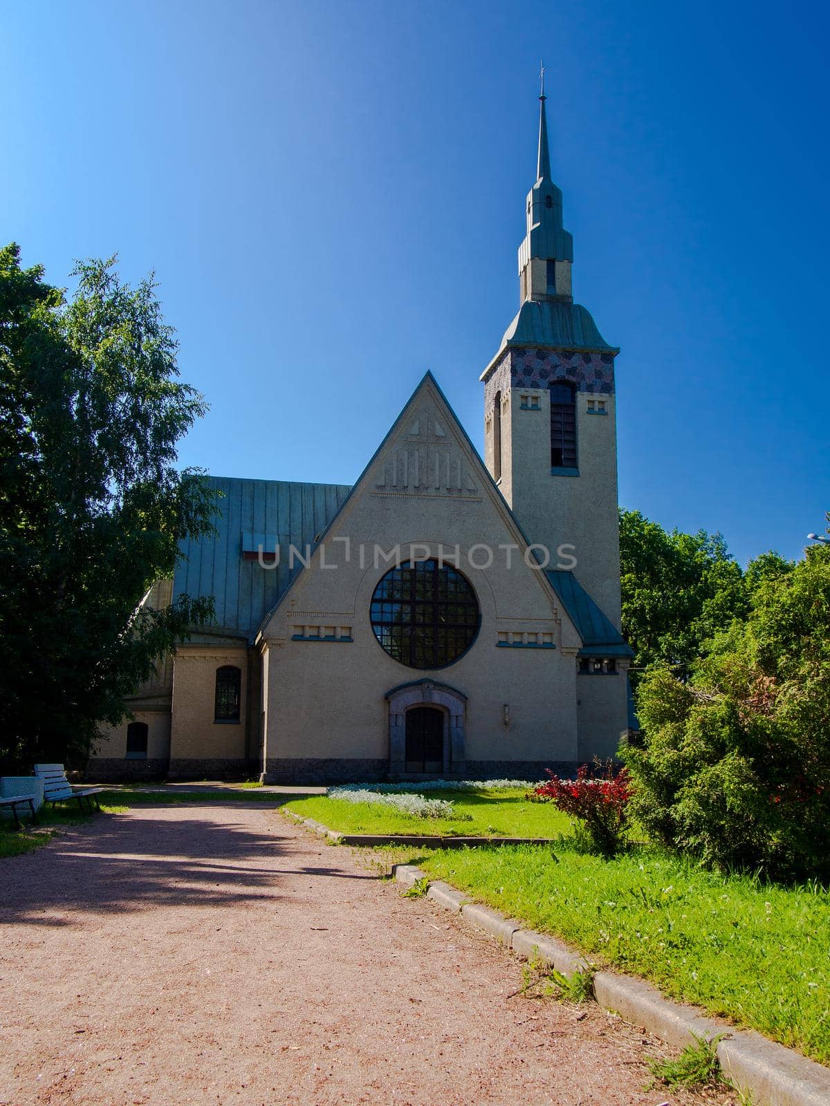 View of Lutheran Church of the Transfiguration in the Zelenogorsk, St.Petersburg, Russia