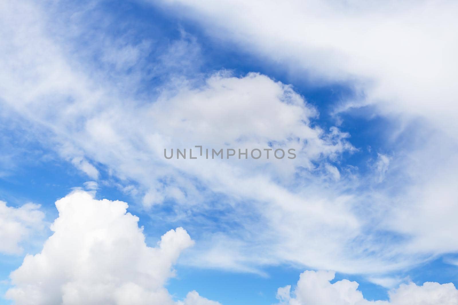 Summer blue sky gradient cloud light white background. The beauty is clear cloudy in the calm calm sun. Place for inscription. by sfinks