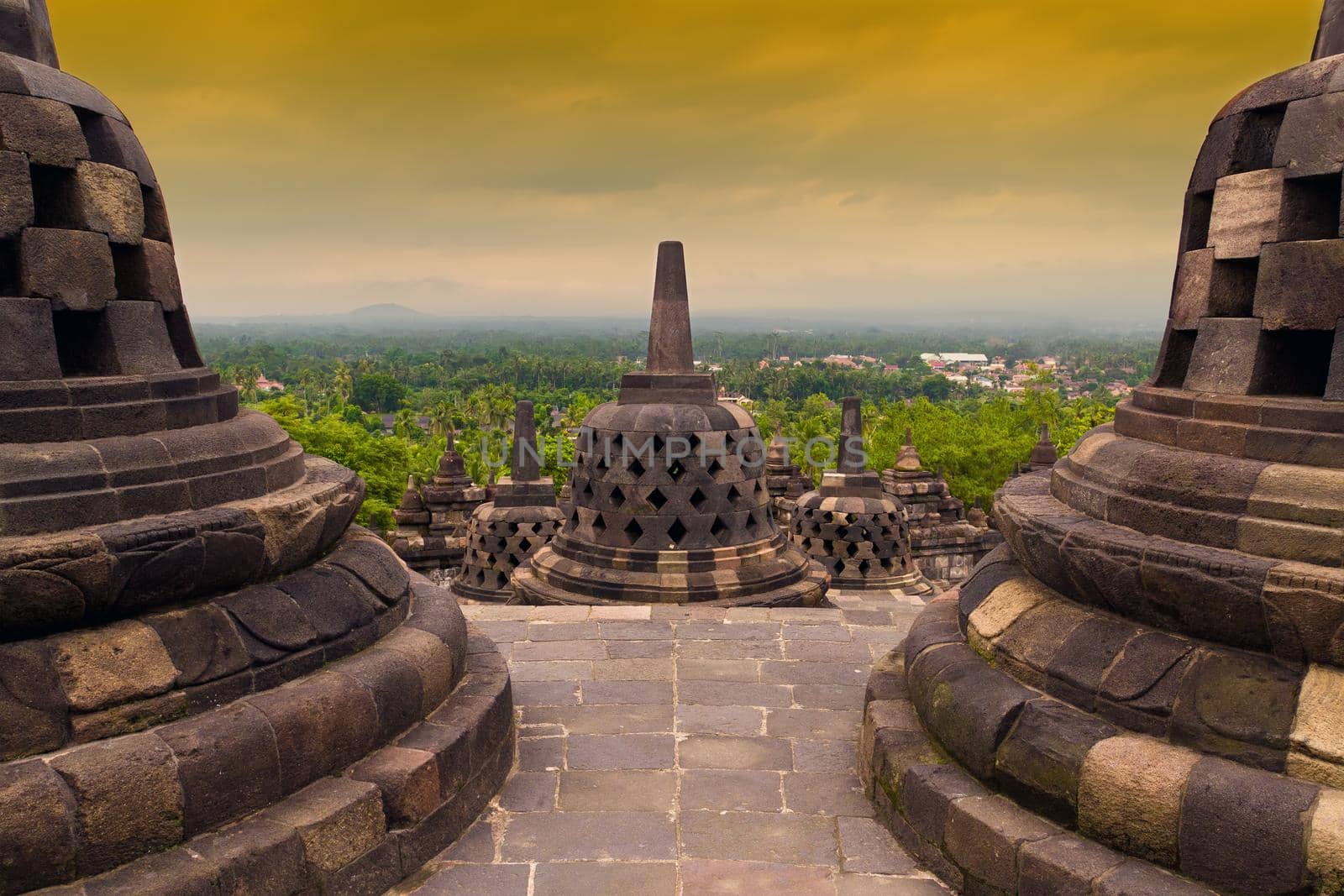 Borobudur Temple. Yogyakarta, Java, Indonesia. by dmitryz