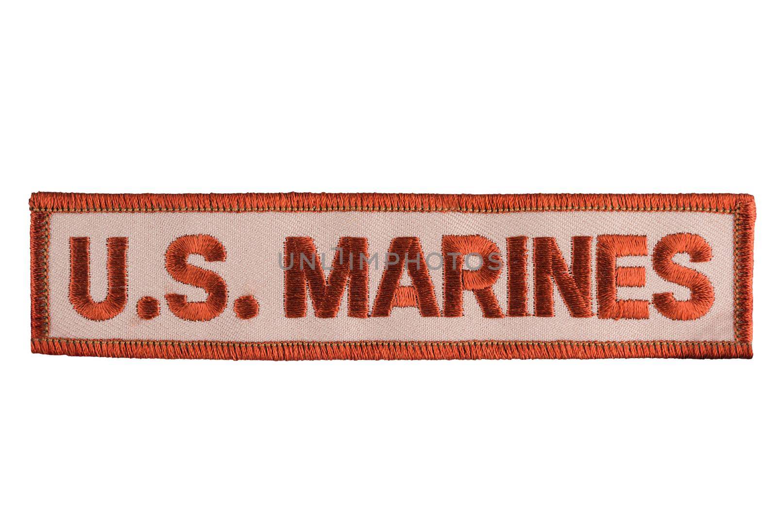 Military stripe of U.S. Marines. U.S. Marine sign isolated over by dmitryz