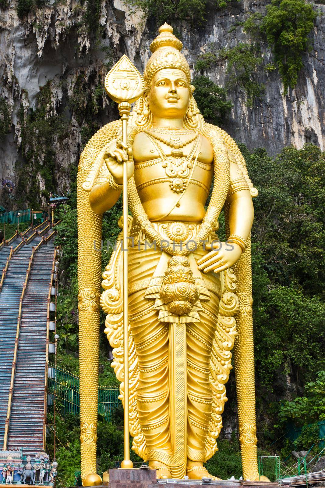 Statue of hindu god Muragan at Batu caves, Kuala-Lumpur, Malaysia