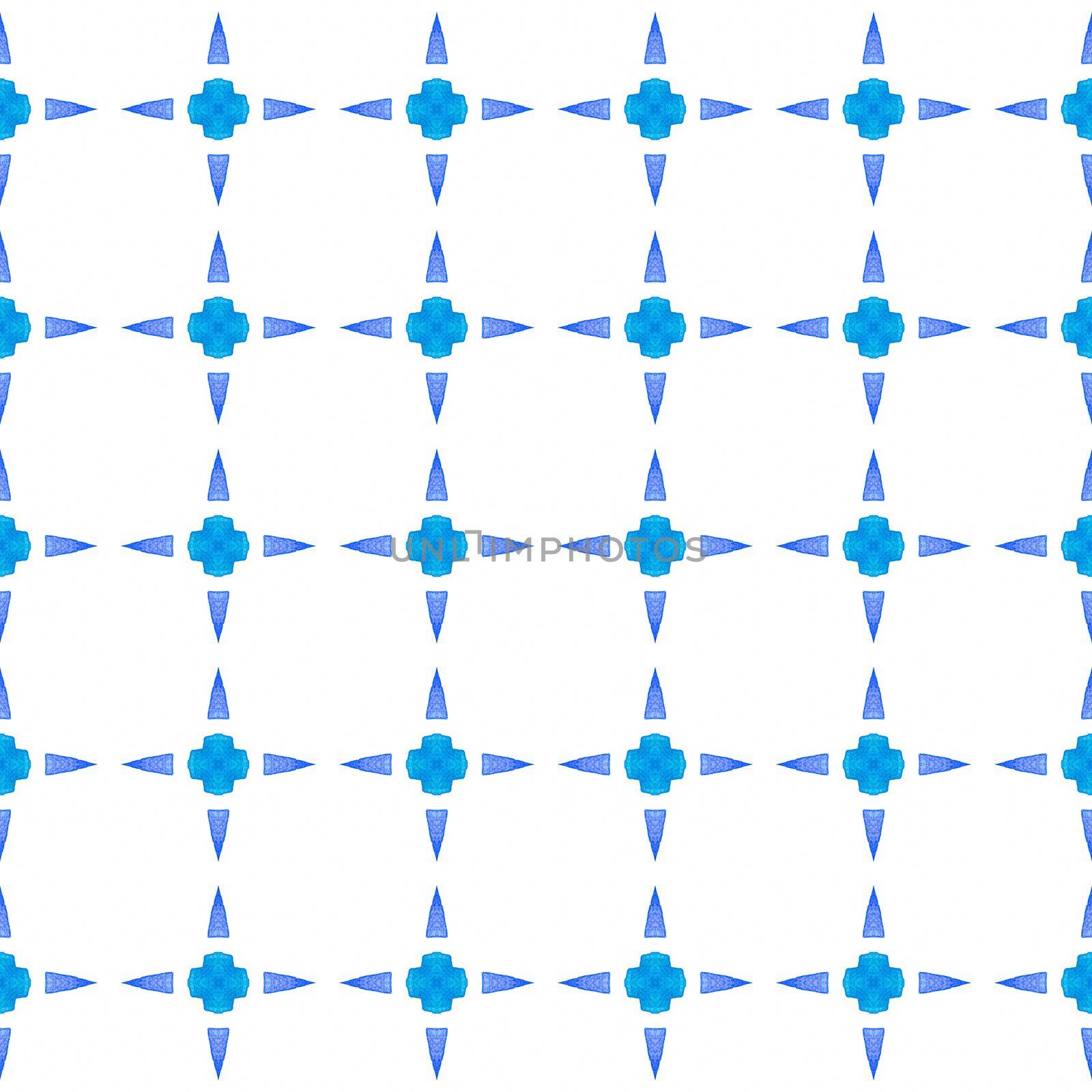 Mosaic seamless pattern. Blue delightful boho by beginagain
