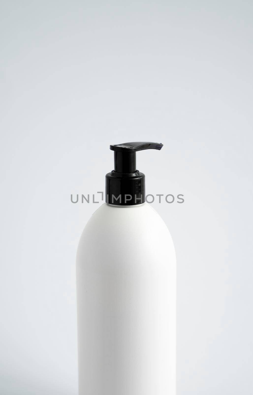 Plastic shampoo bottle. Mock up template for design