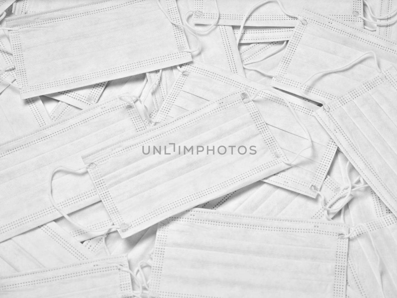 close up of a protective mask on white background