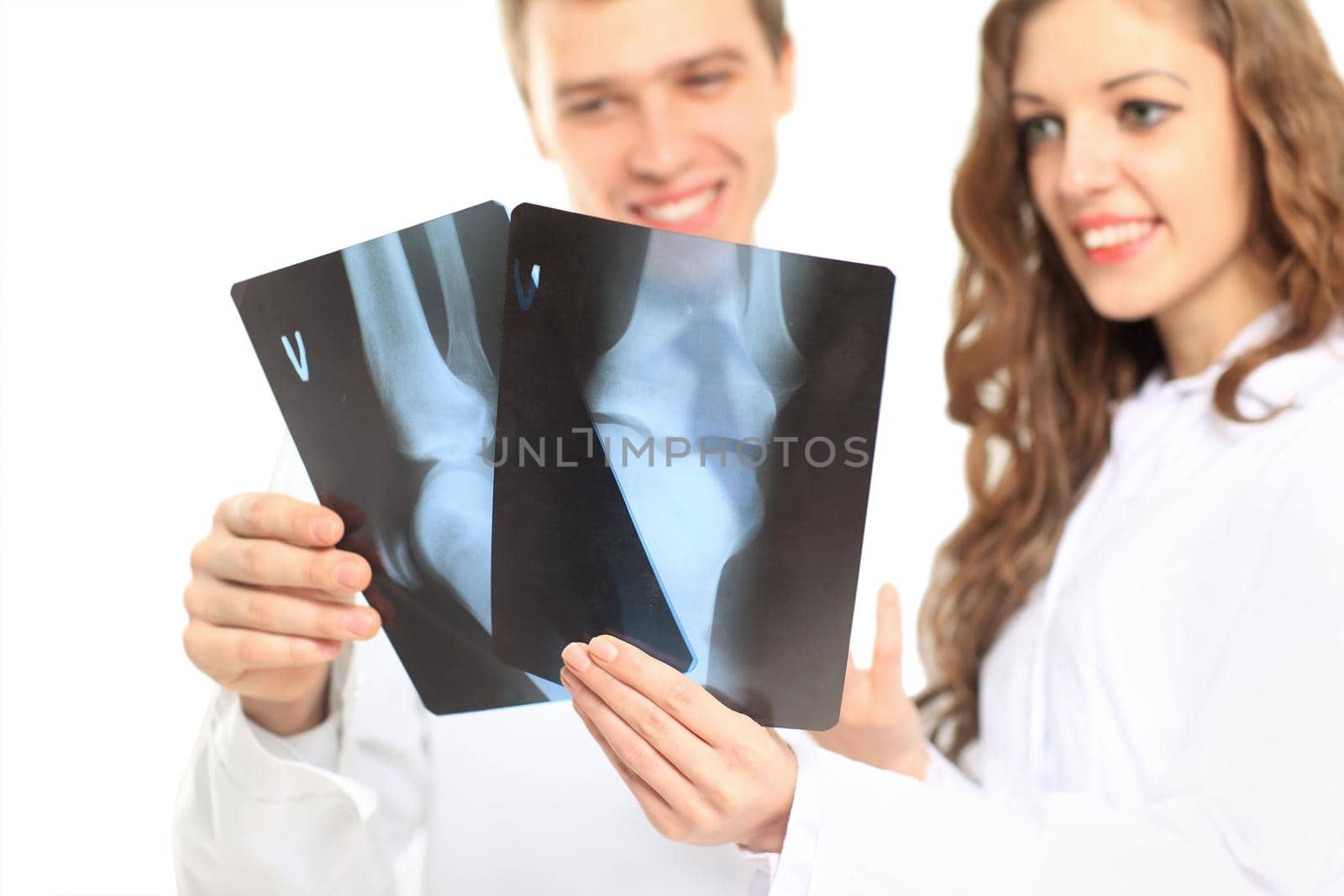 Doctors take x-ray pictures. by SmartPhotoLab