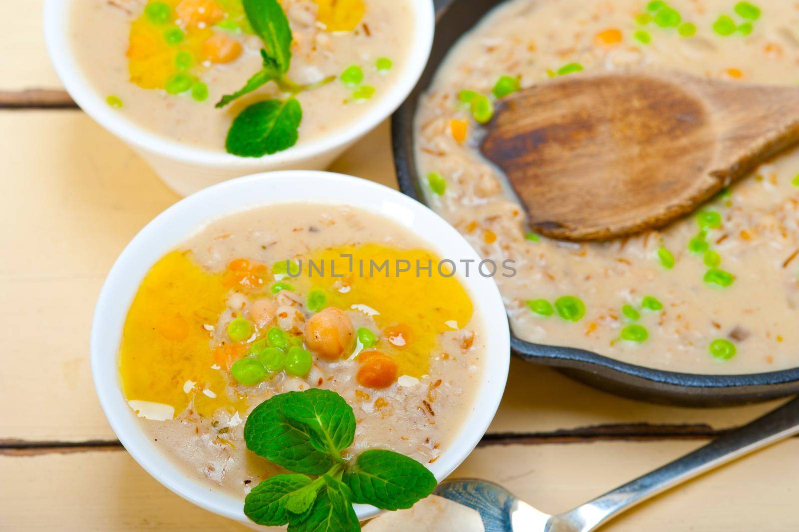 Hearty Middle Eastern Chickpea and Barley Soup by keko64