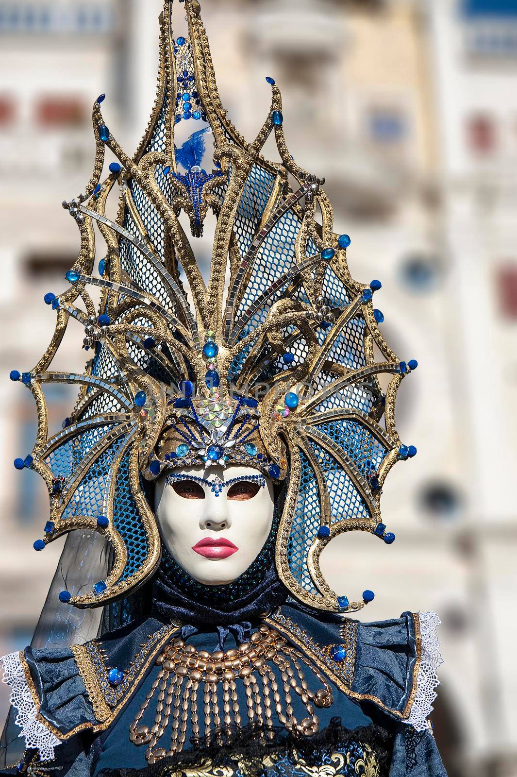 VENICE, ITALY - Febrary 21 2020: The masks of the Venice carnival 2020