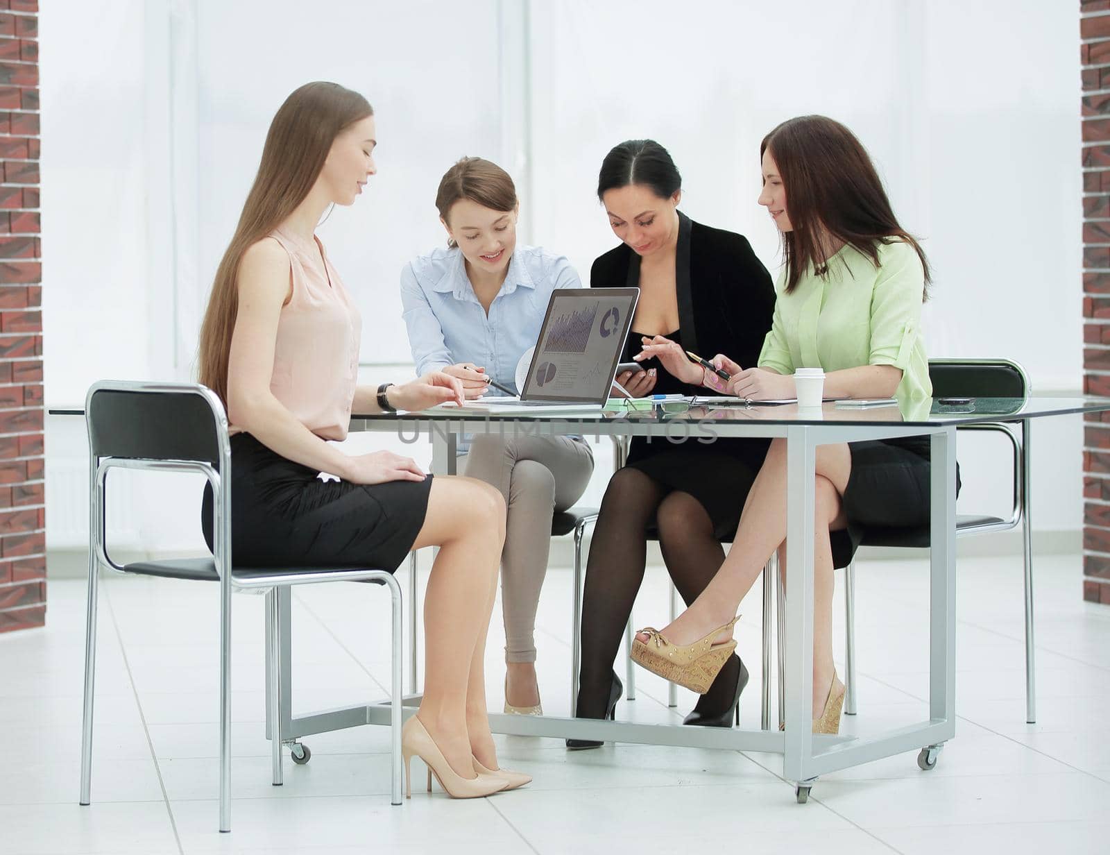 employees of the company making a financial report.photo with copy space