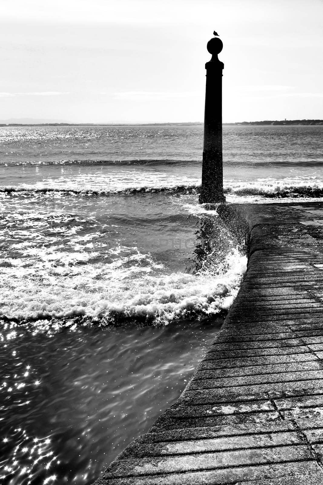 Cais das Colunas and the Tagus River in Lisbon by soniabonet