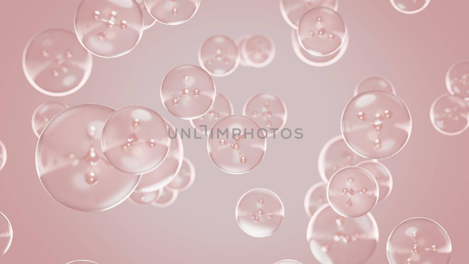 Abstract Luxury Molecules Colagen Vitamin Serum Background Wallpaper 3D Render by yay_lmrb