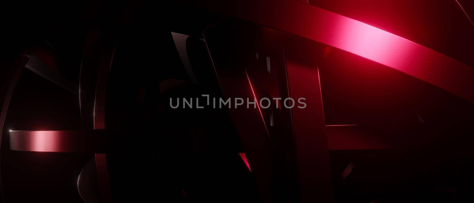 Modern Overlapping Metallic Surfaces Serious Black Abstract Background 3D Rendering by yay_lmrb