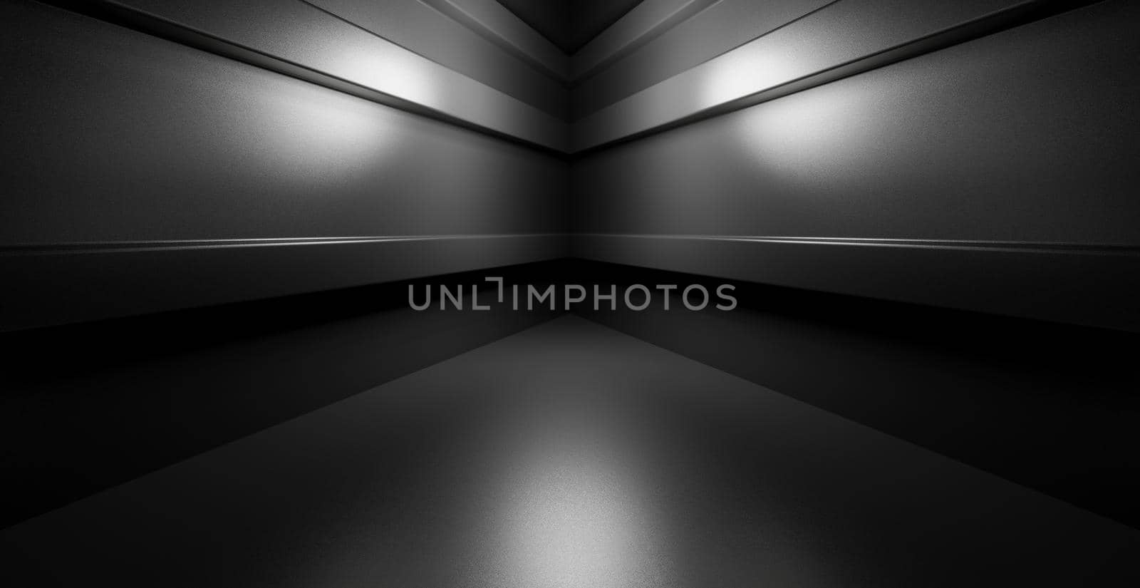 Blank Futuristic Neon Lights And Reflections Space For Product And Text Spotlight Light Grey Illustrative Banner Background Wallpaper Alien Futuristic Concept 3D Rendering