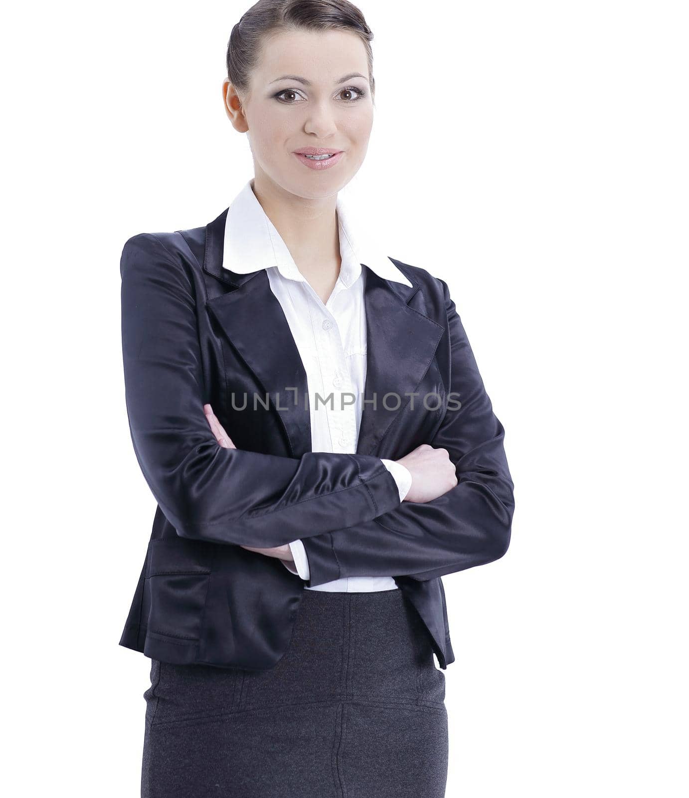 Executive business woman.isolated on white.photo with copy space