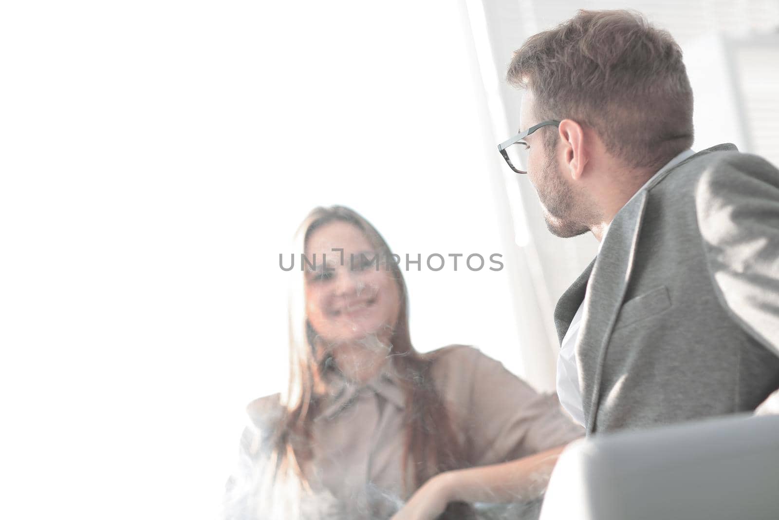 close up.businessman with electronic cigarette during work break by SmartPhotoLab