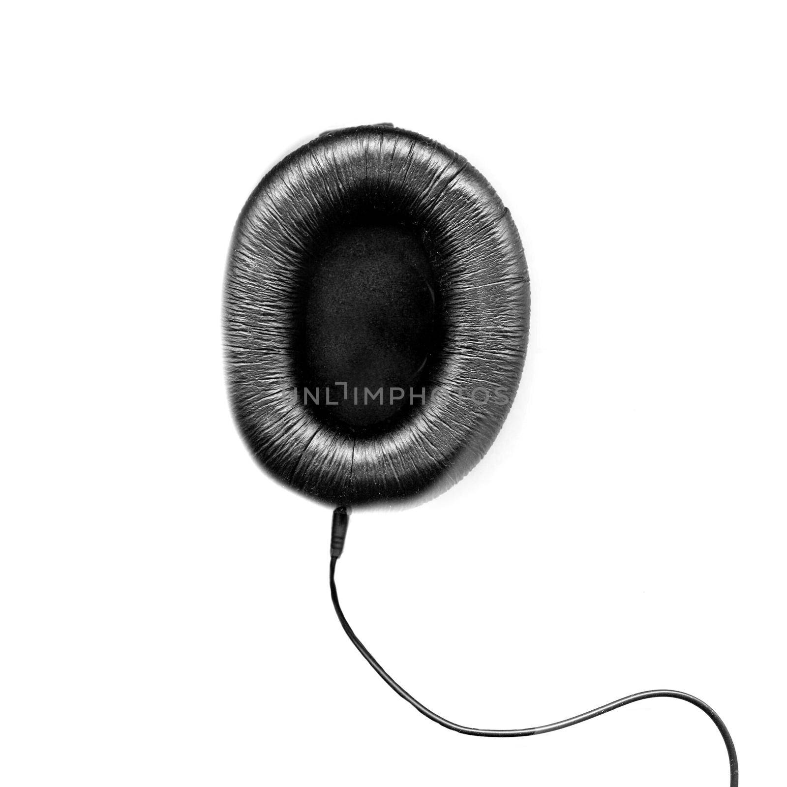 acoustic speaker. isolated on gray background.retro technology