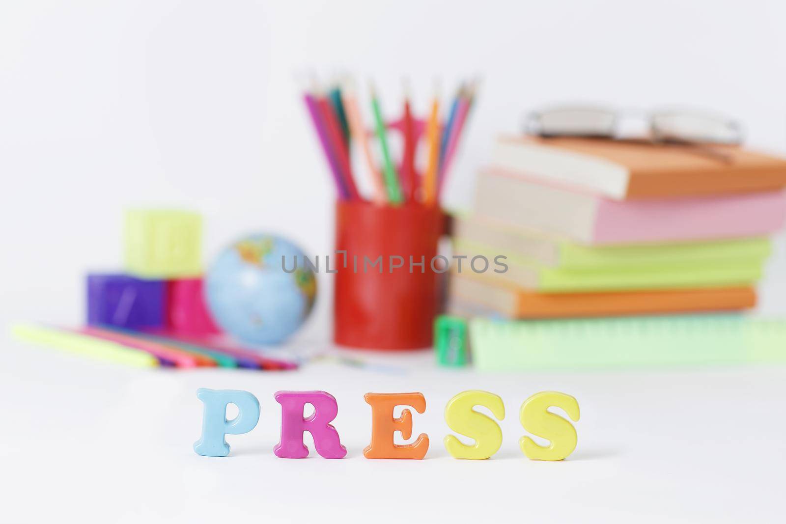 word press on blurred background .photo with copy space by SmartPhotoLab