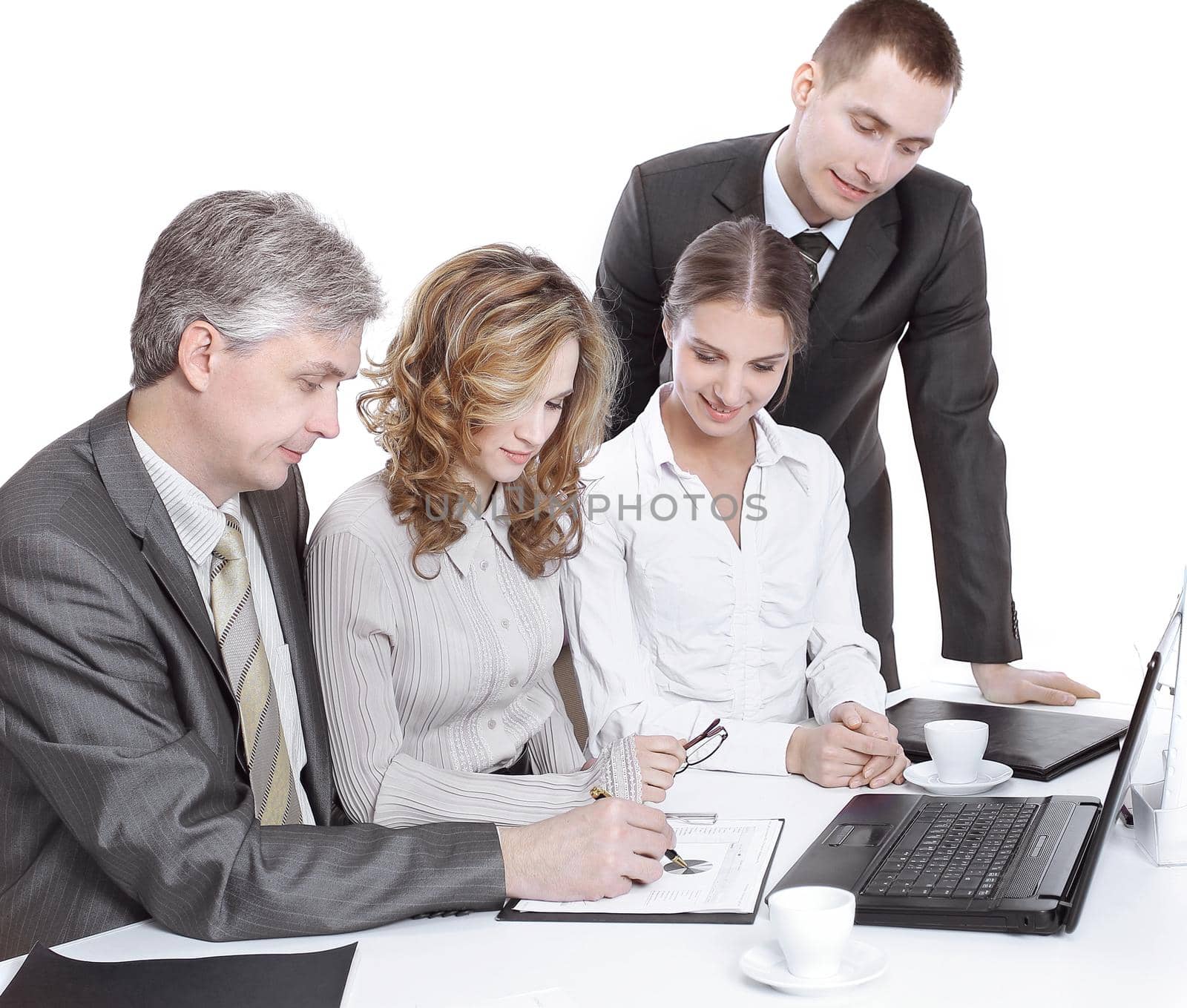 business team working with financial documents in the office.photo with copy space