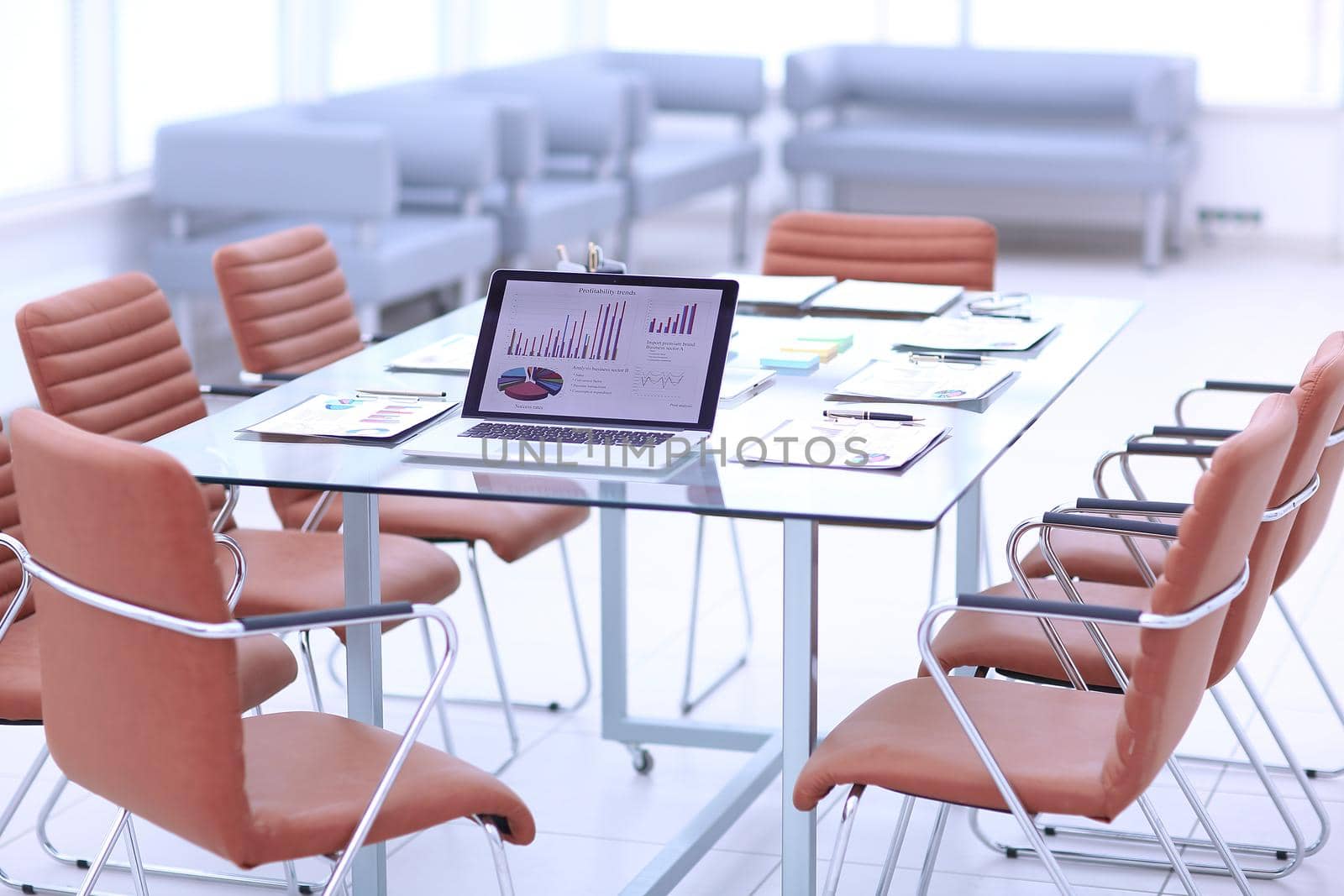 modern conference hall before the meeting.photo with copy space. by SmartPhotoLab