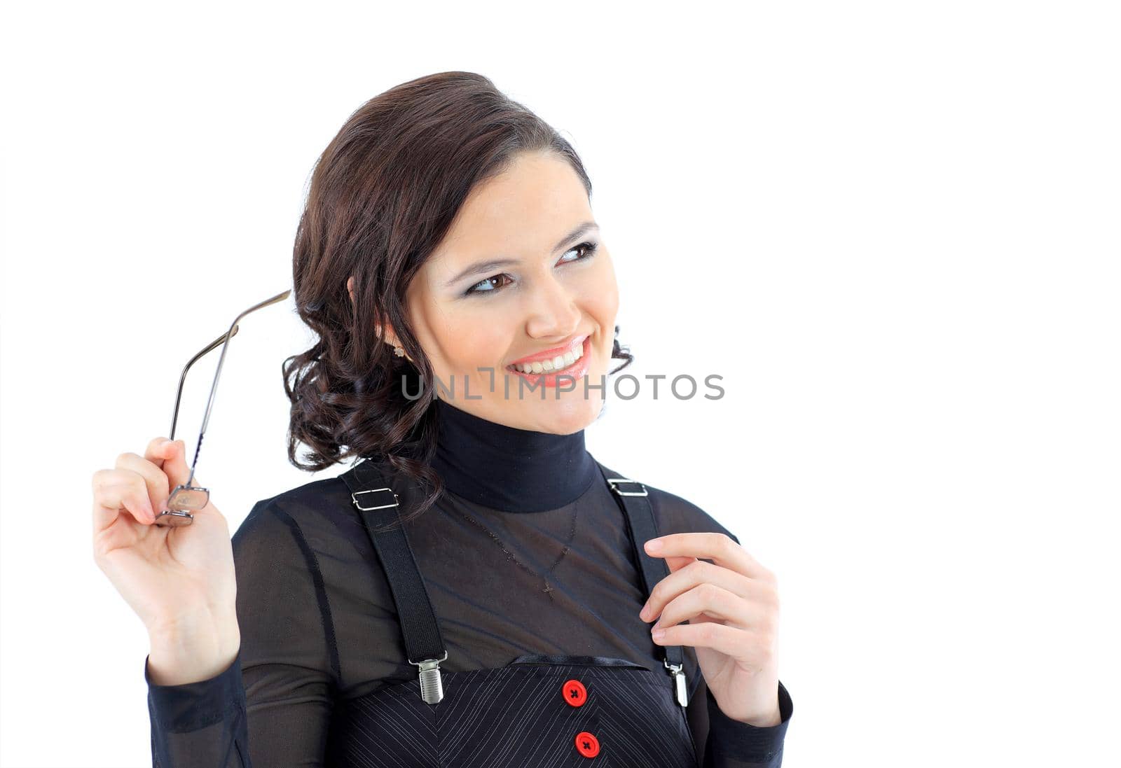 Beatiful business woman . Isolated on a white background. by SmartPhotoLab