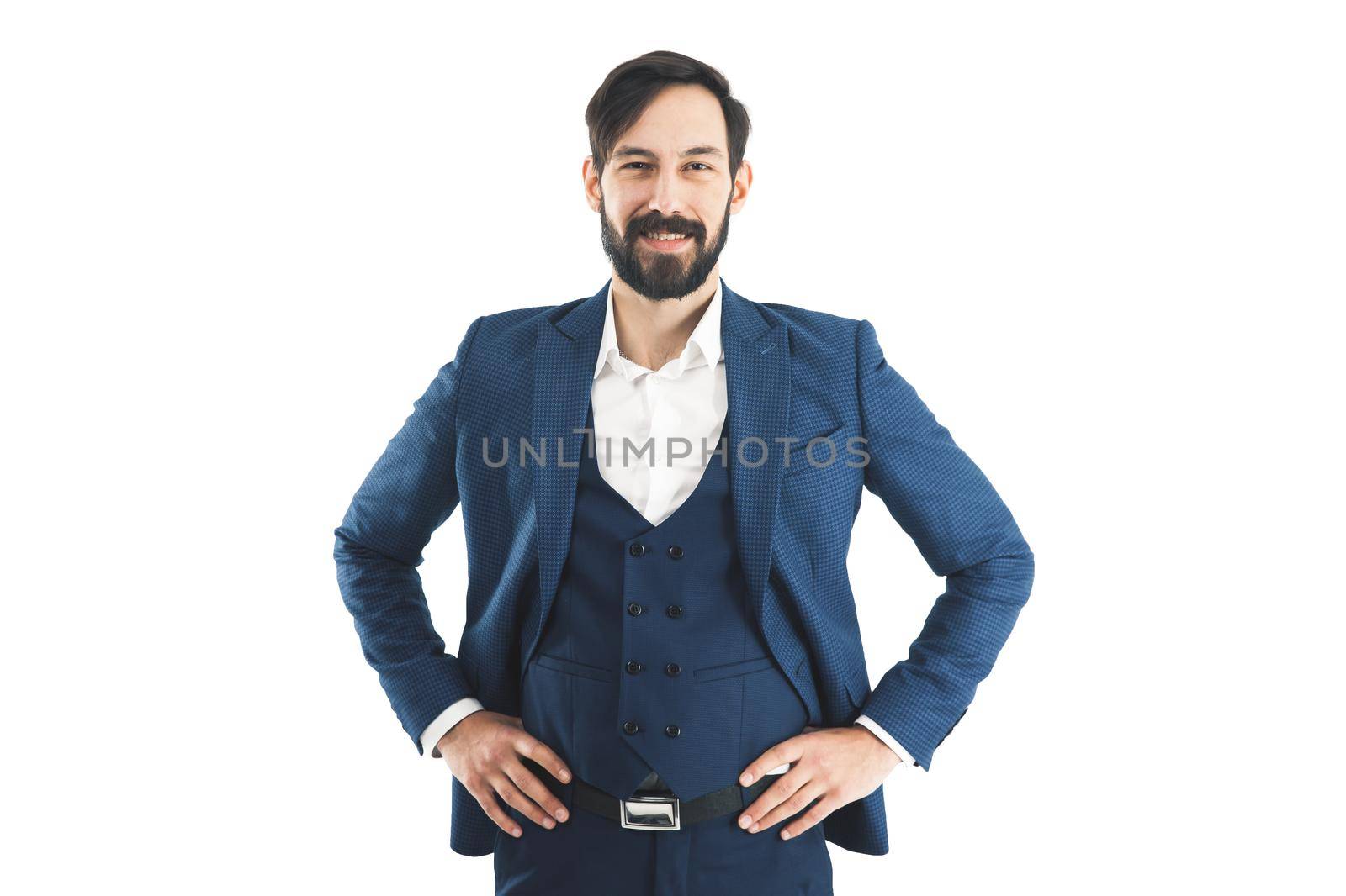 success concept in business - confident businessman standing wit by SmartPhotoLab