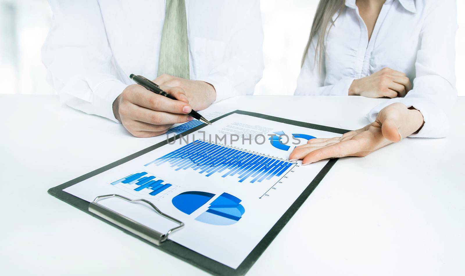 Business meeting. Group of business people working with documents by SmartPhotoLab