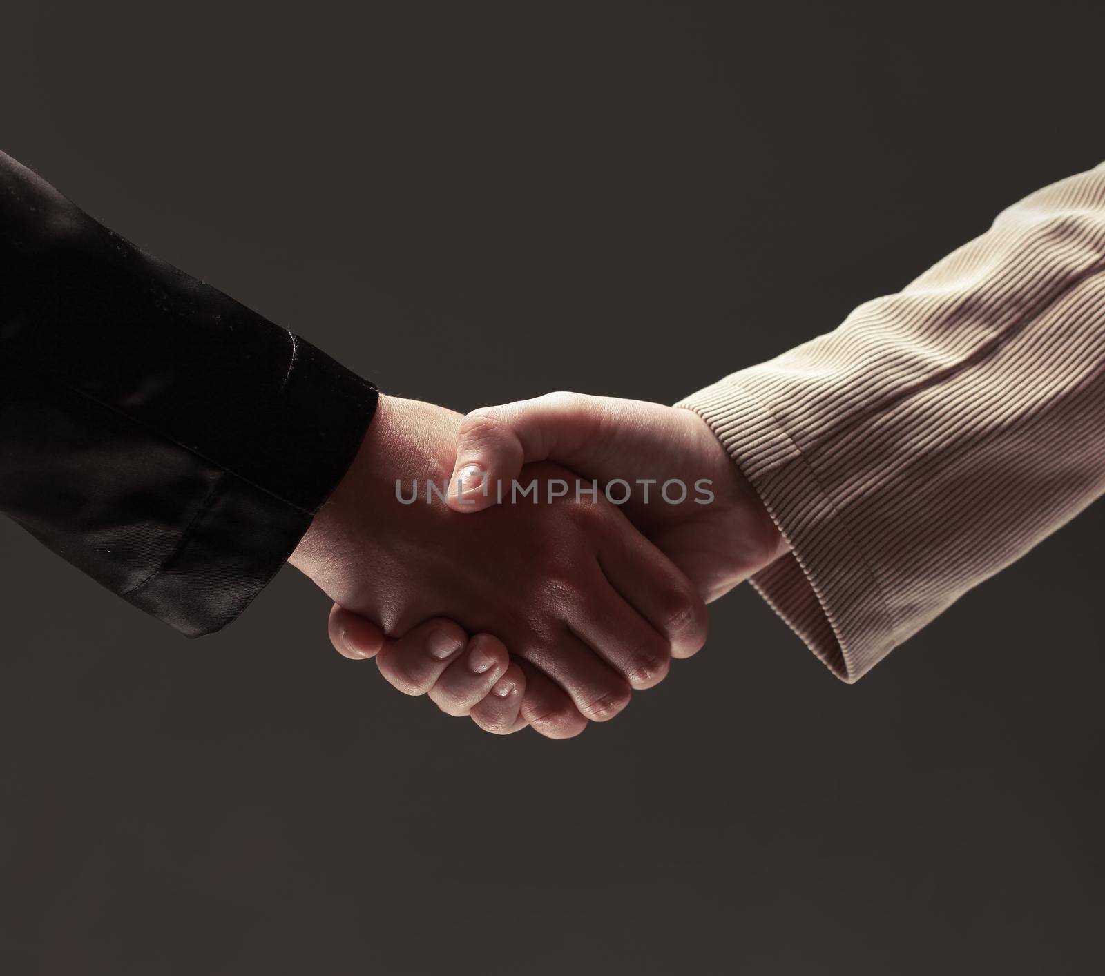 business man with an open hand by SmartPhotoLab