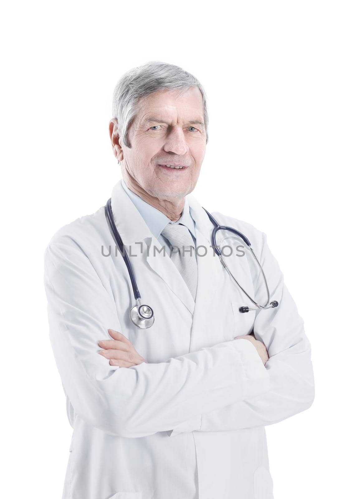 portrait of an experienced therapist.isolated on white background