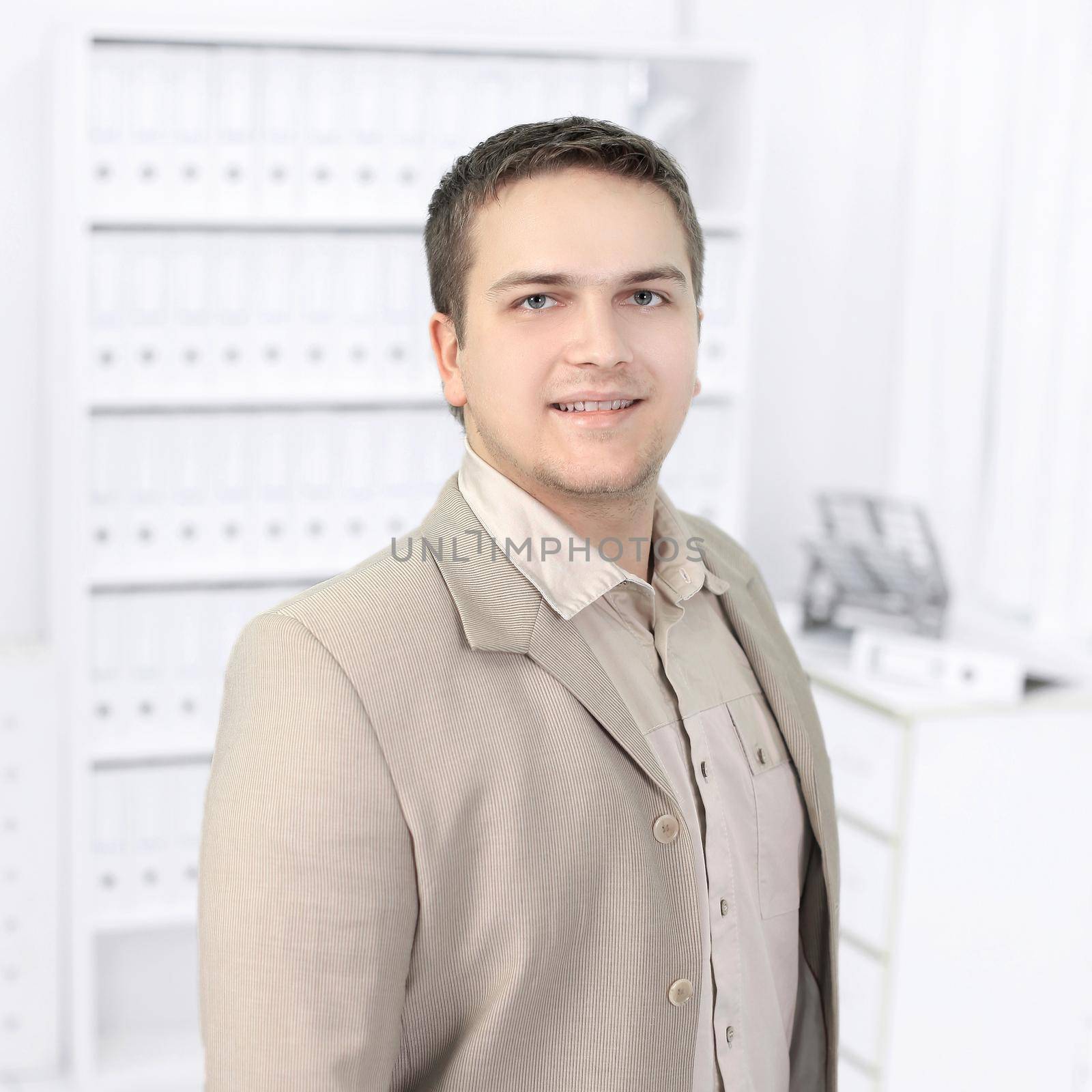 portrait of a young promising employee of the company.photo with copy space