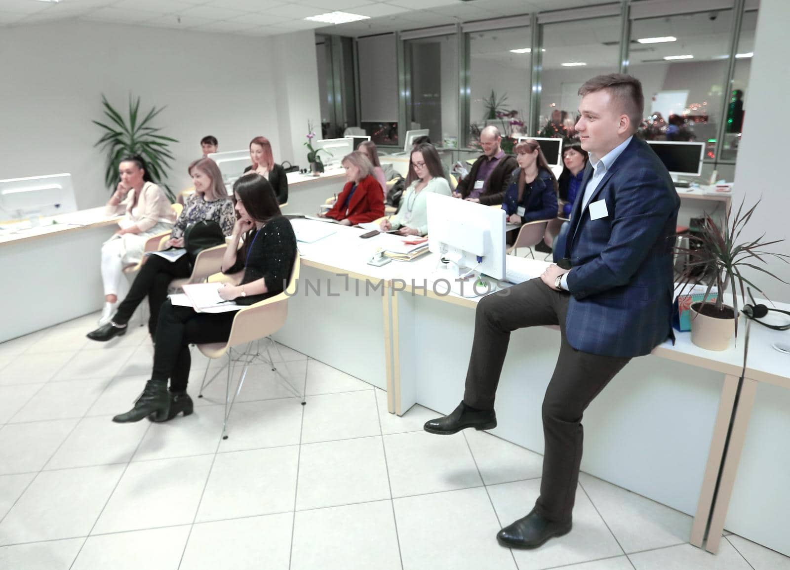 creative business group at business presentation in the modern office.business concept