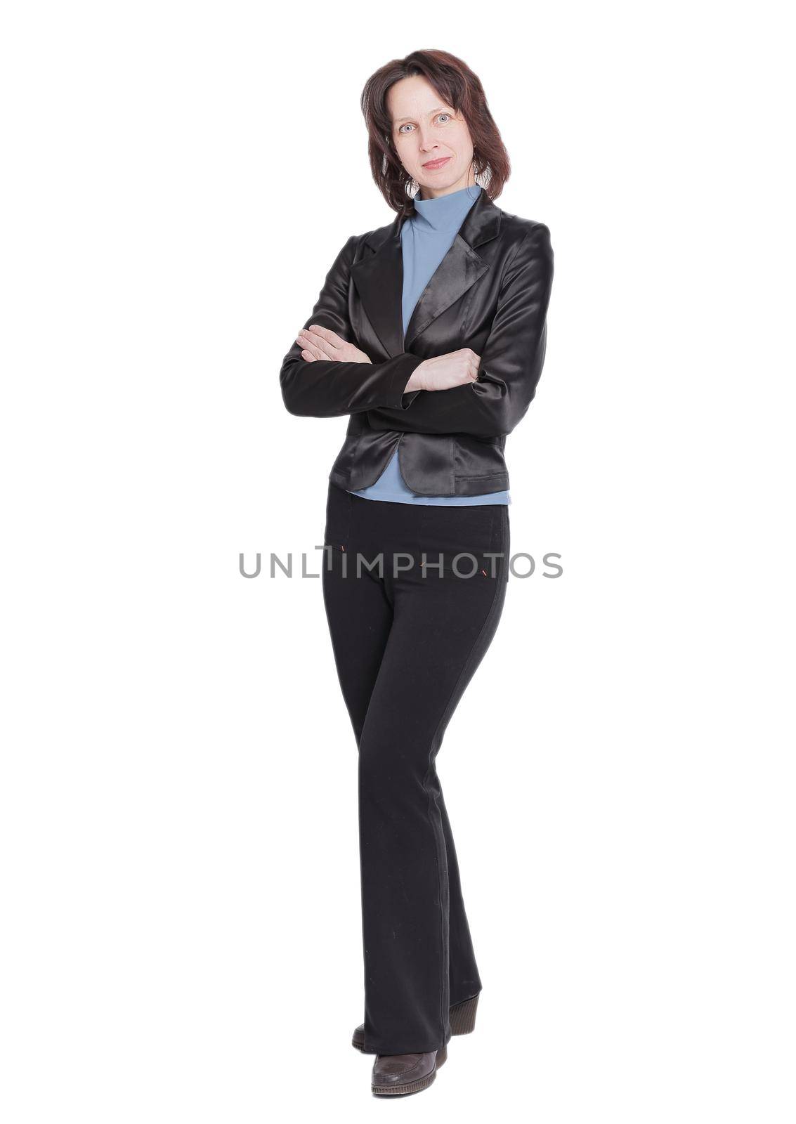 portrait of successful business woman.isolated on white by SmartPhotoLab