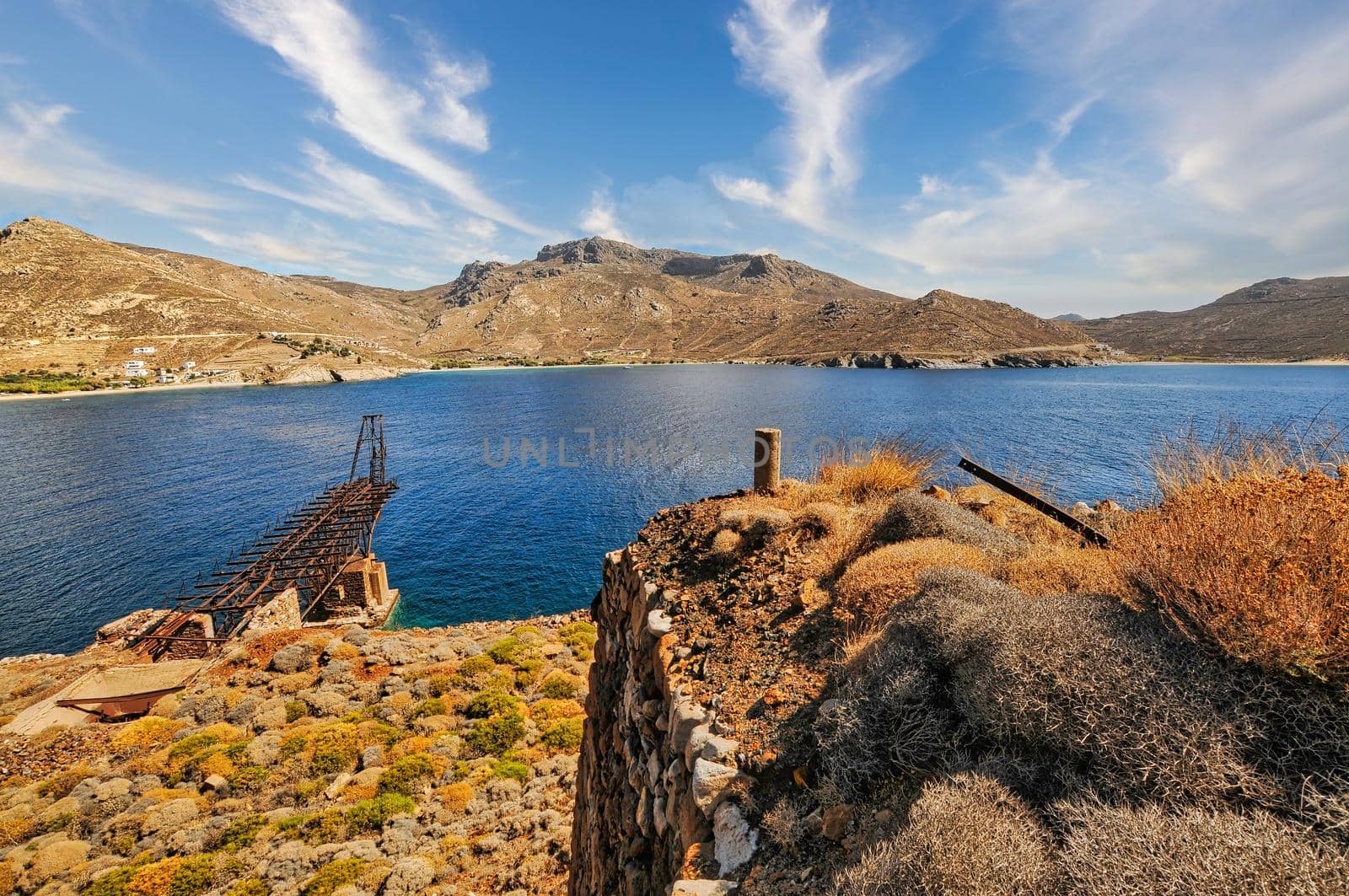 View of the Koutalas beach in Serifos island, Greece