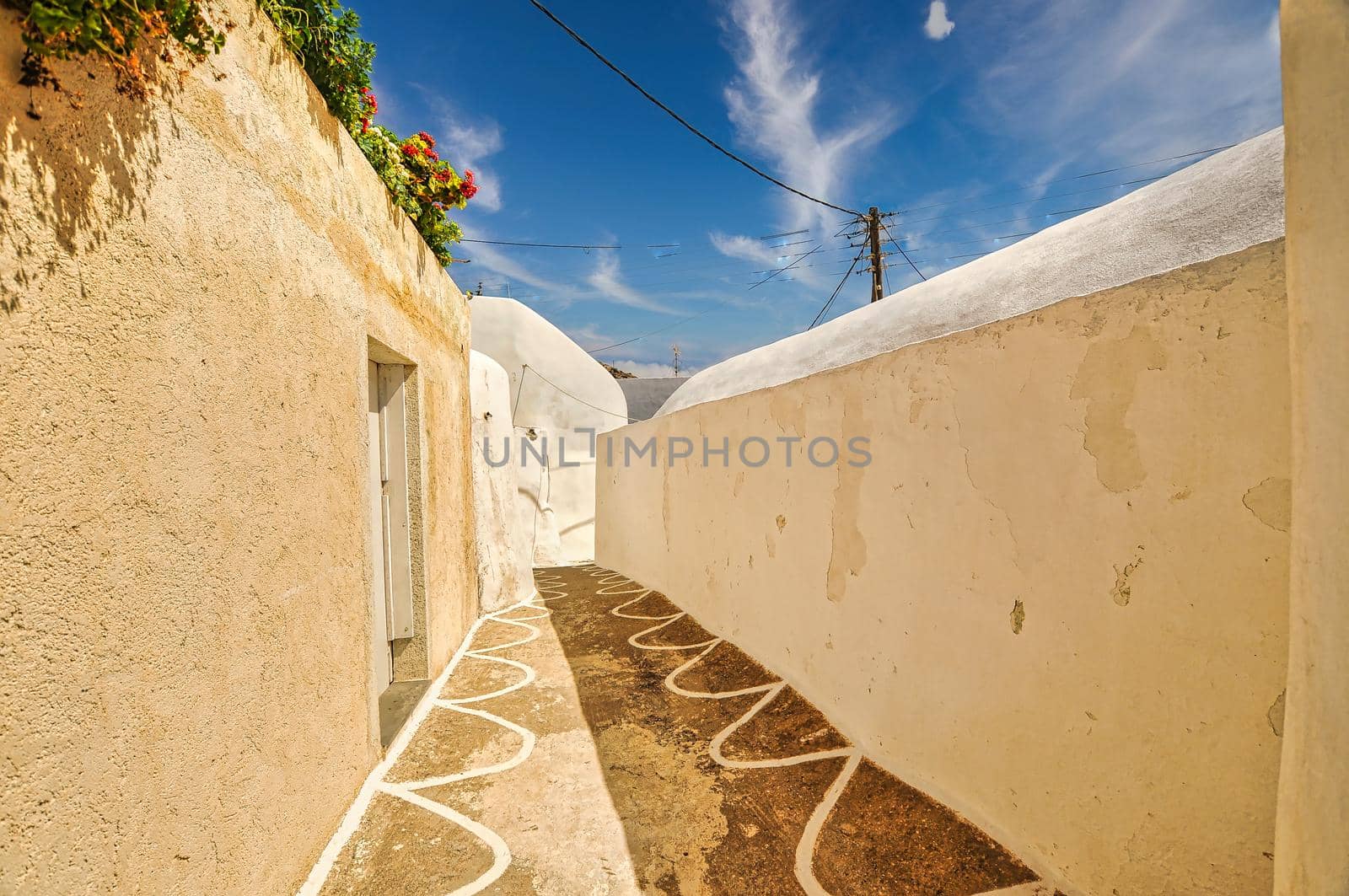 Stone path in Kastro village, Sikinos by feelmytravel