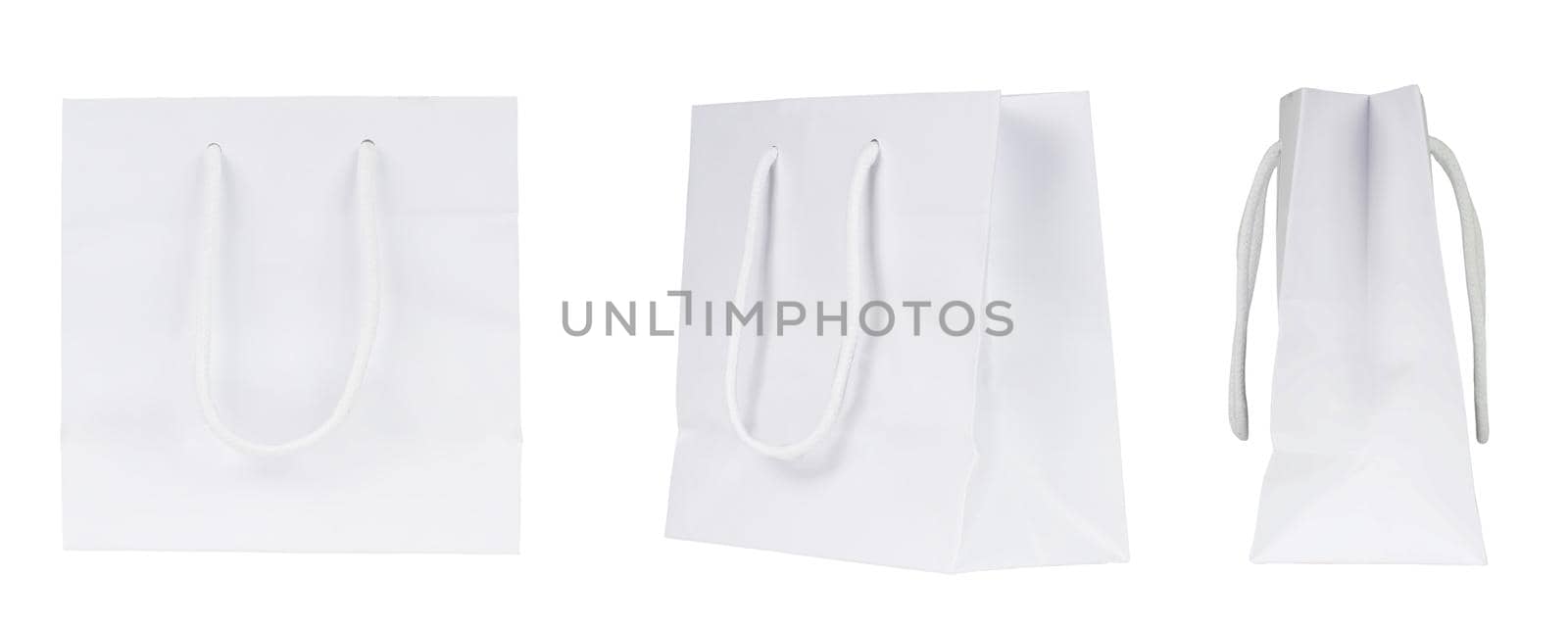 Set of blank shopping bags