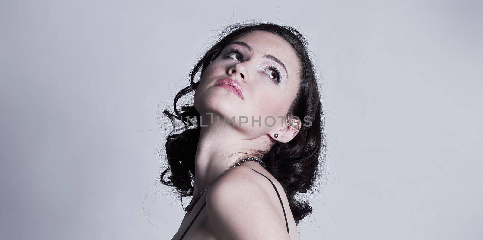 in full growth.beautiful young female model posing for the camera.photo with copy space