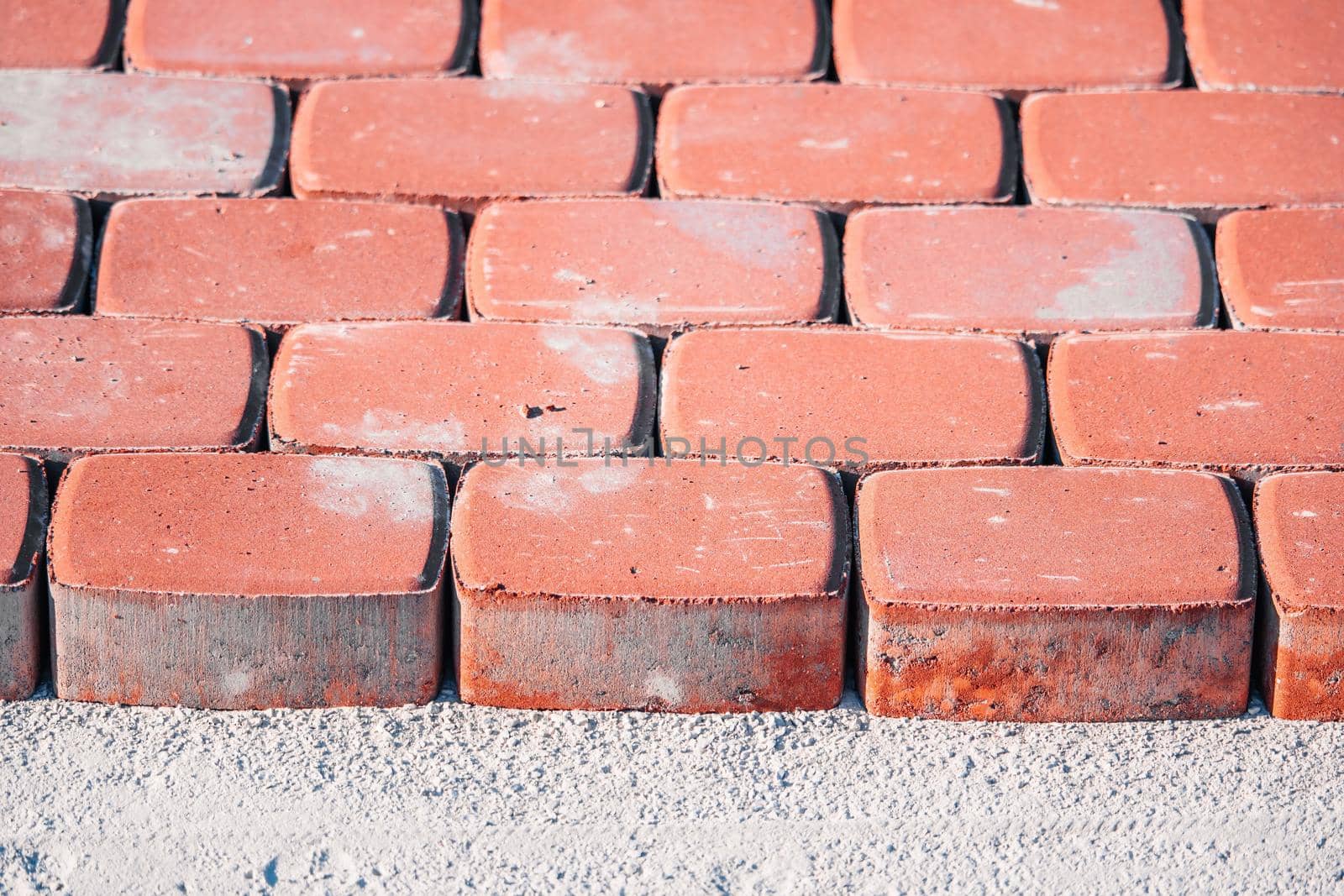 Abstract photo of bricks in the sunlight