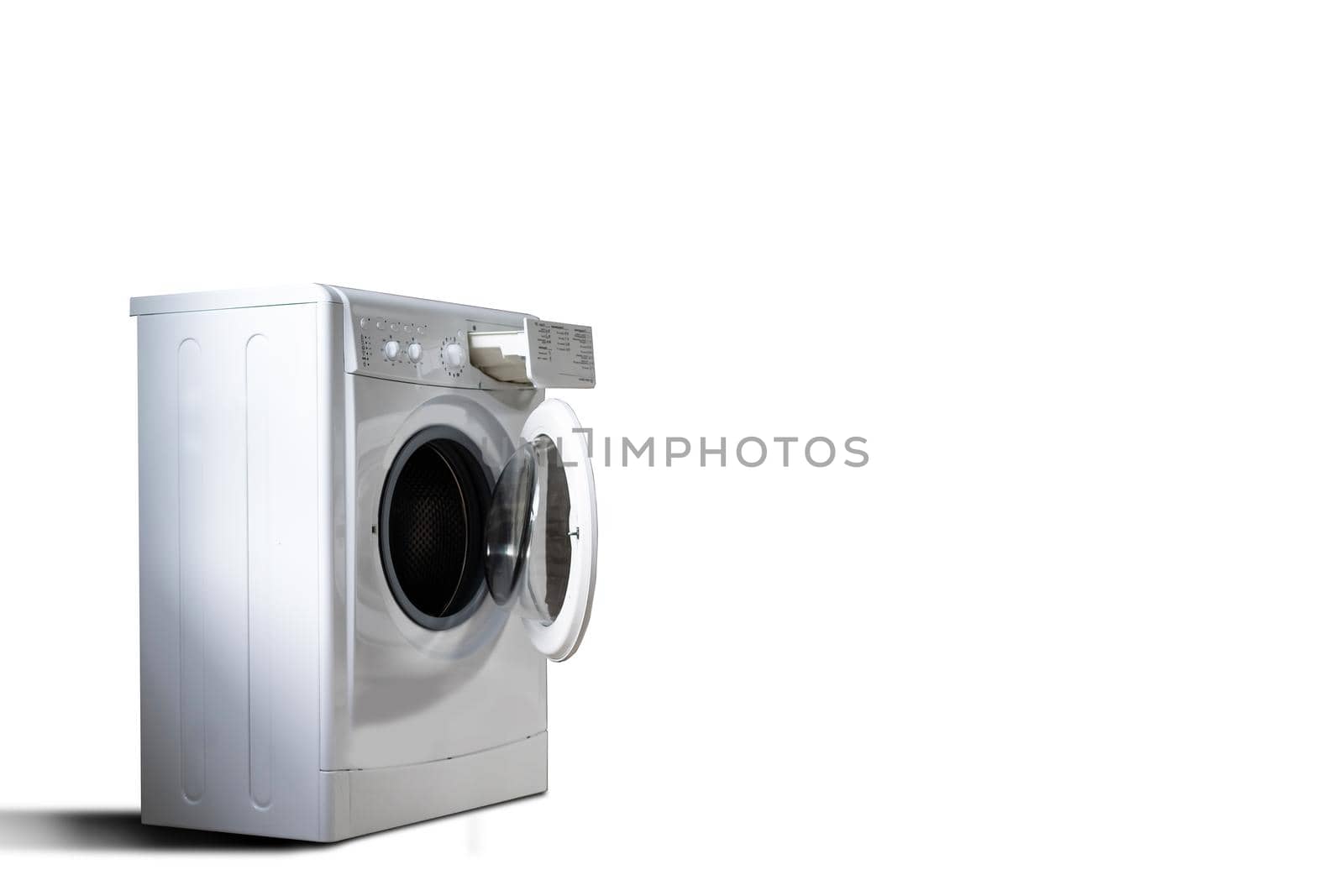 Washing machine isolated on white background.
