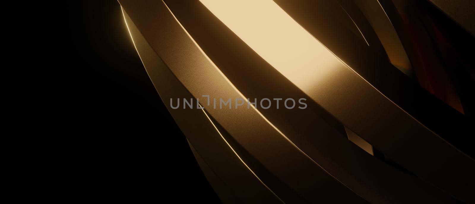 Abstract Science Geometric Cover Design Elegant Backdrop Beige Gold Banner Background Wallpaper 3D Render