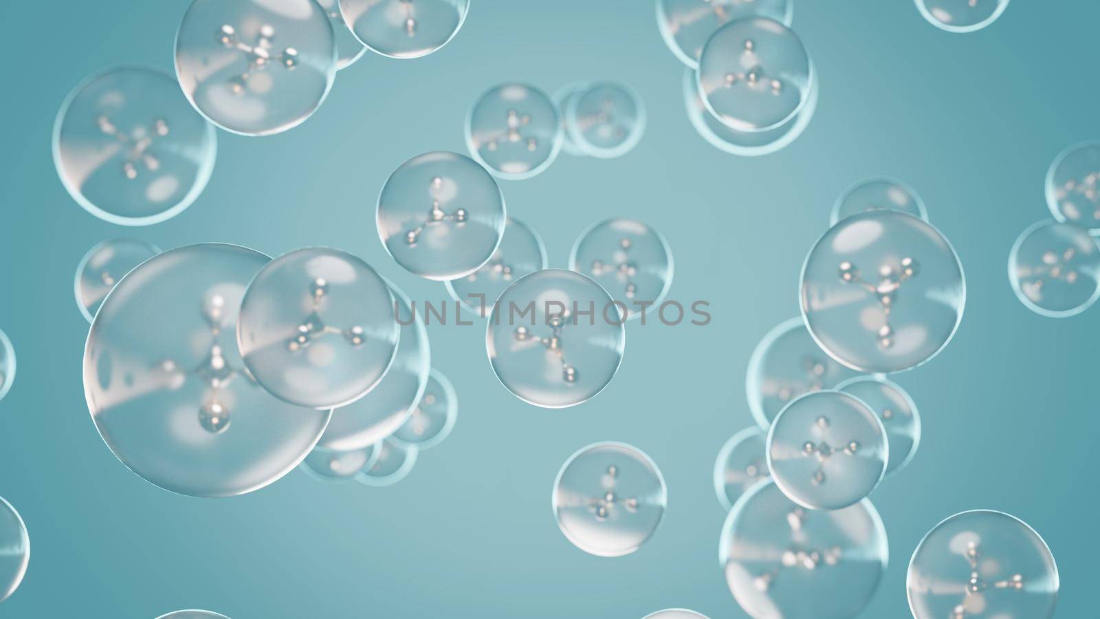 Soft And Luxurious Molecules Colagen Vitamin Serum Background Wallpaper 3D Illustration