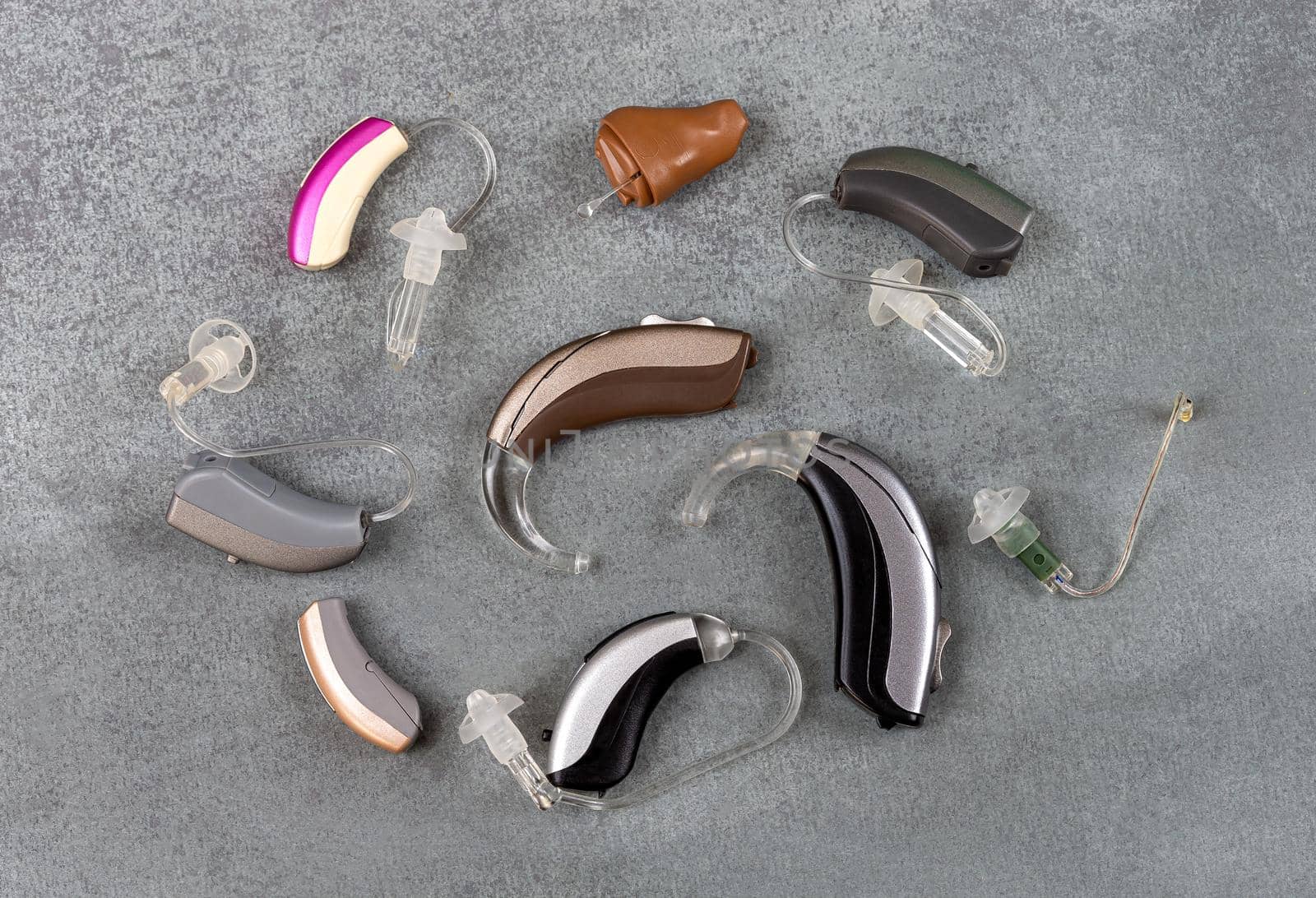 Hearing aids - main hearing models type behind the ear by JPC-PROD