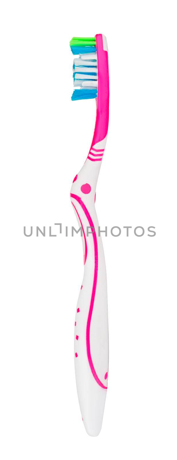 toothbrush, a tool for brushing teeth, on a white background in isolation