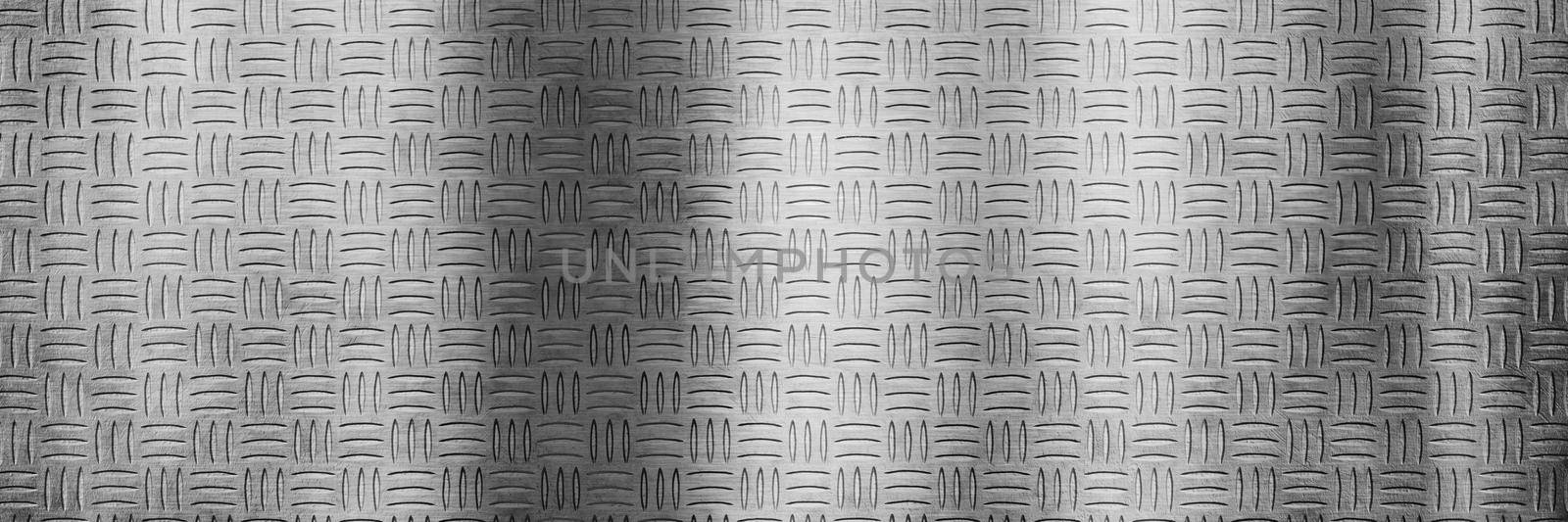 Background of metal diamond pattern plate. 3d rendering